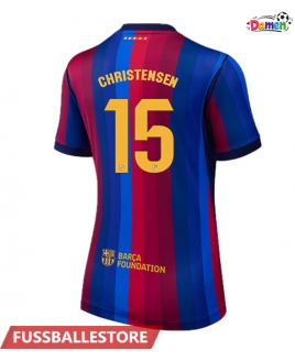 Günstige Barcelona Andreas Christensen #15 Heimtrikot Damen 2026-27 Kurzarm